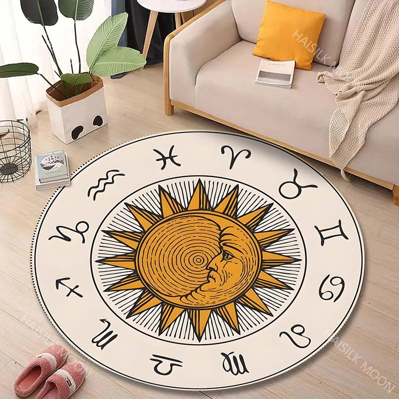 Commercial Printing Images - سجادة دائرية مطبوعة عليها علامات الأبراج