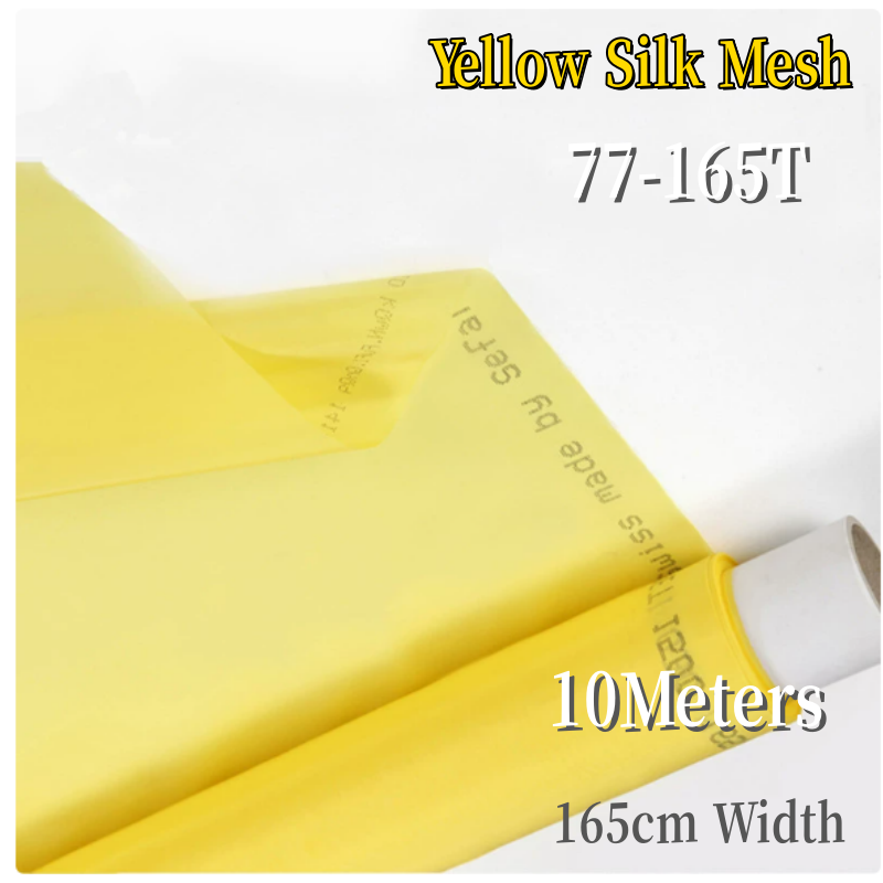 Commercial Fabric Printing - شبكة طباعة حريرية صفراء بعرض 165