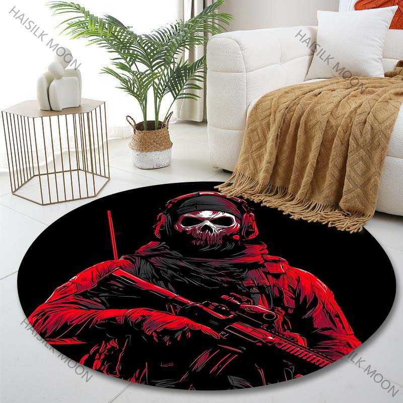 سجادة دائرية مطبوعة بصورة جندي - مراجعة Commercial Printing Images وسعره