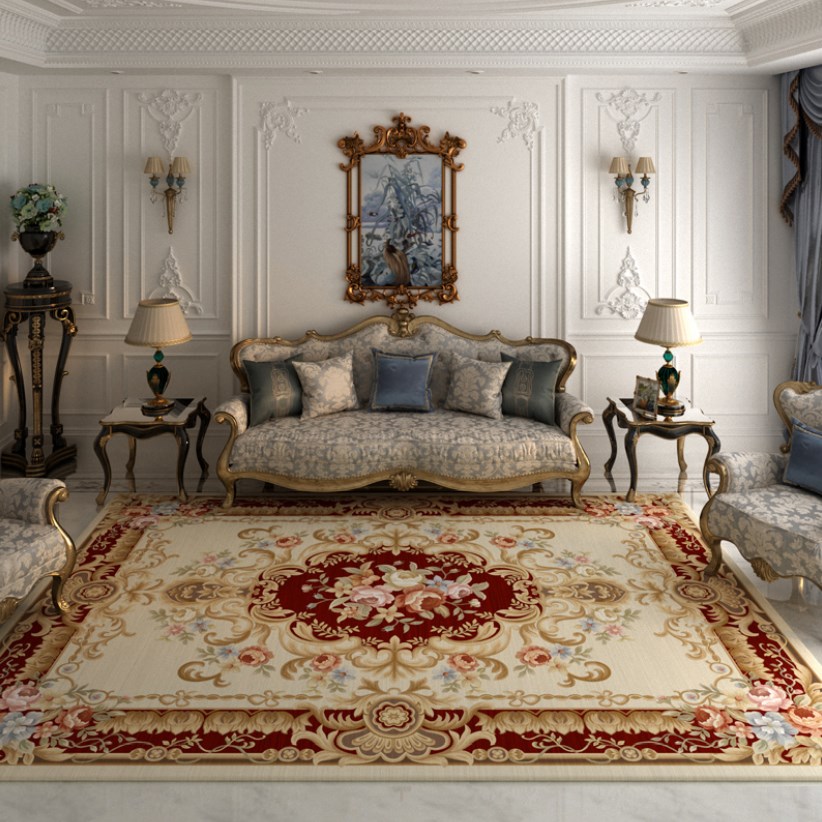 سجاد أوروبي مطبوع بنقوش زهرية  - مراجعة Commercial Fabric Printing وسعره