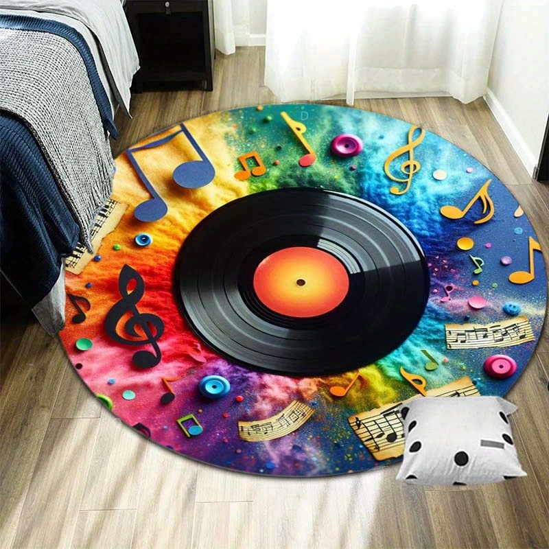 سجادة دائرية بتصميم قرص فينيل  - مراجعة Commercial Vinyl Printing Machine وسعره