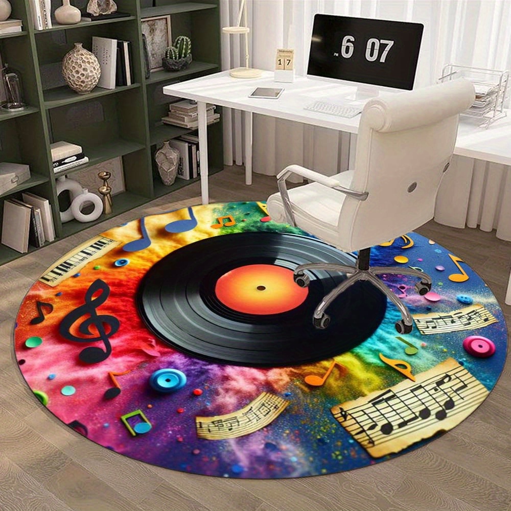 سجادة دائرية بتصميم قرص فينيل  - مراجعة Commercial Vinyl Printing Machine وسعره