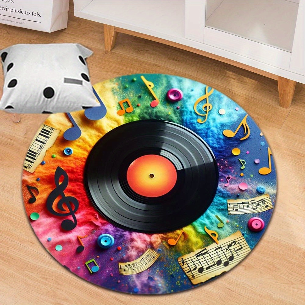 سجادة دائرية بتصميم قرص فينيل  - مراجعة Commercial Vinyl Printing Machine وسعره