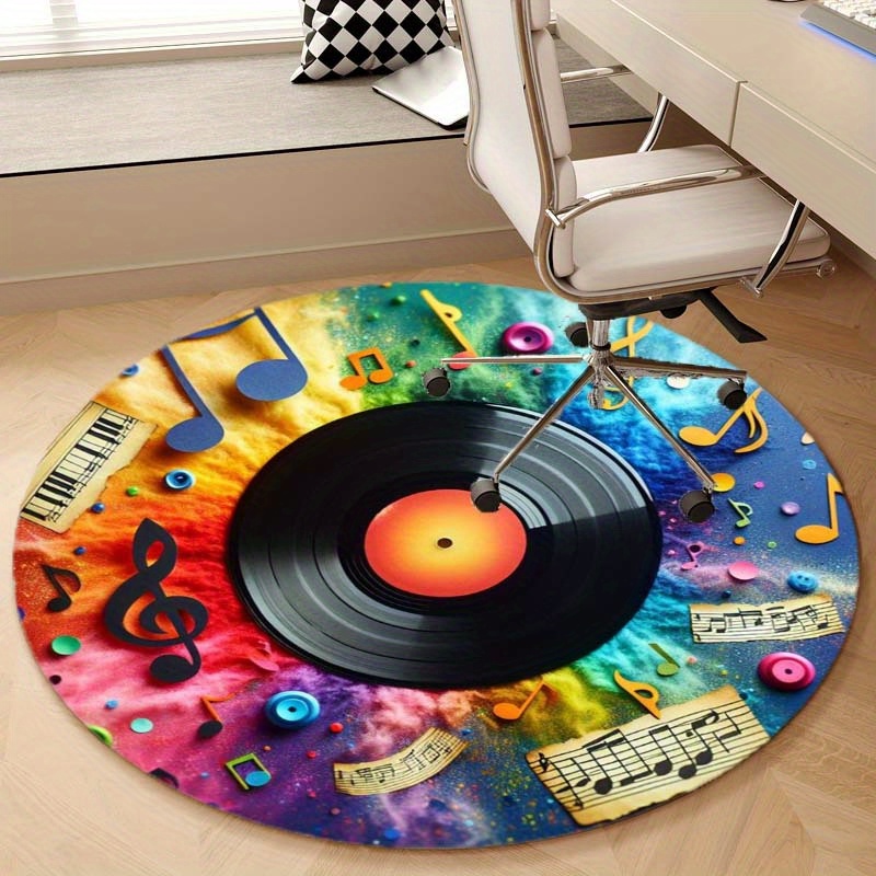 سجادة دائرية بتصميم قرص فينيل  - مراجعة Commercial Vinyl Printing Machine وسعره